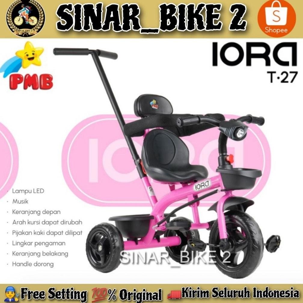 Terlaris Sepeda Anak Roda Tiga Pmb Iora Tc-06 & Pmb Iora T 27 Stir Lampu Musik Tricycle Anak