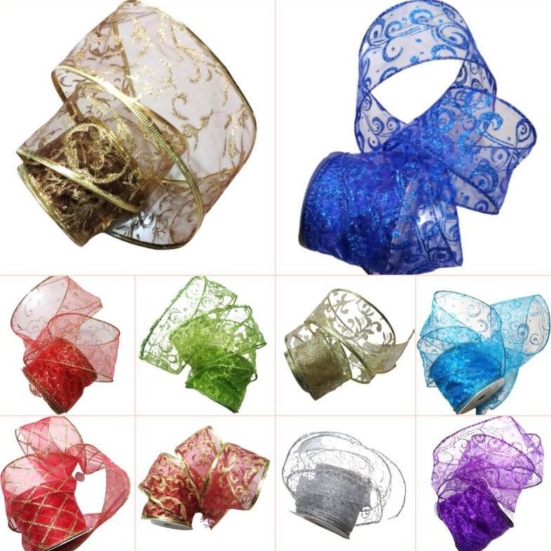 

Pita ORGANDI KAWAT 2inc || Pita SATIN KAWAT 1.5" - 10yards Nugi