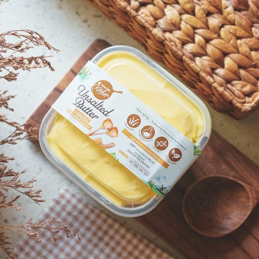 

Unsalted Butter Grass Fed 500gr Halal Non-GMO Nugi