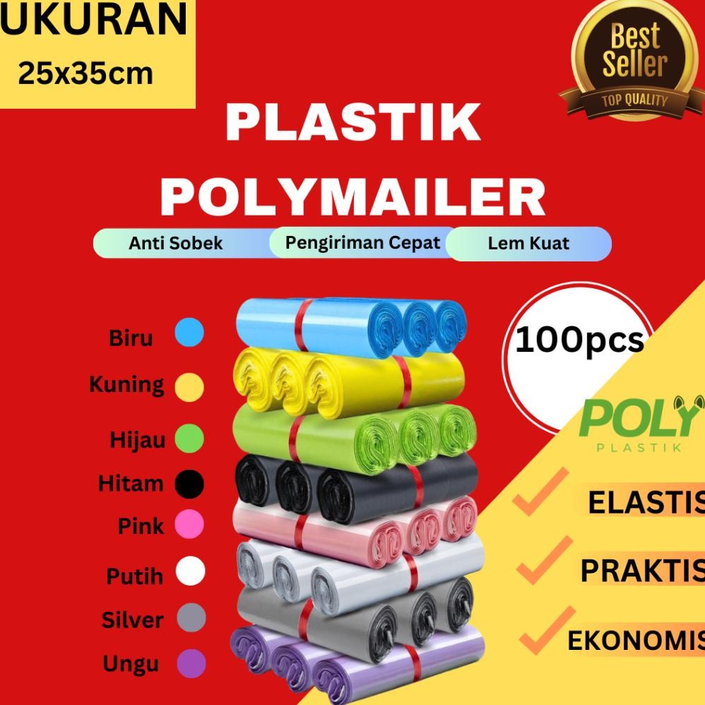 

Polymailer Plastik Packing 25x35cm Isi 100Pcs Nugi