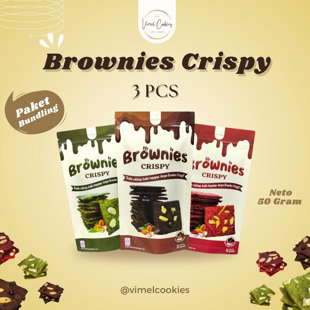 

PAKET 3 PCS BROWNIES CRISPY MIX (50 GRAM) Nugi