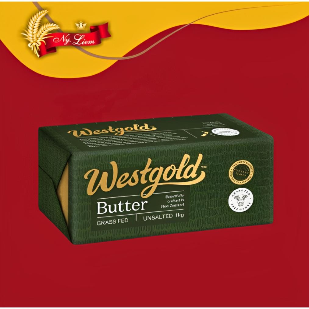 

WESTGOLD Grass-Fed Butter UNSALTED / Mentega 1kg Nugi