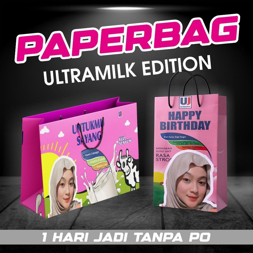 

KADO ULANG TAHUN PAPERBAG CUSTOM ULTRAMILK EDITION BEBAS REQUES TULISAN 1 HARI JADI TERMURAH Nugi