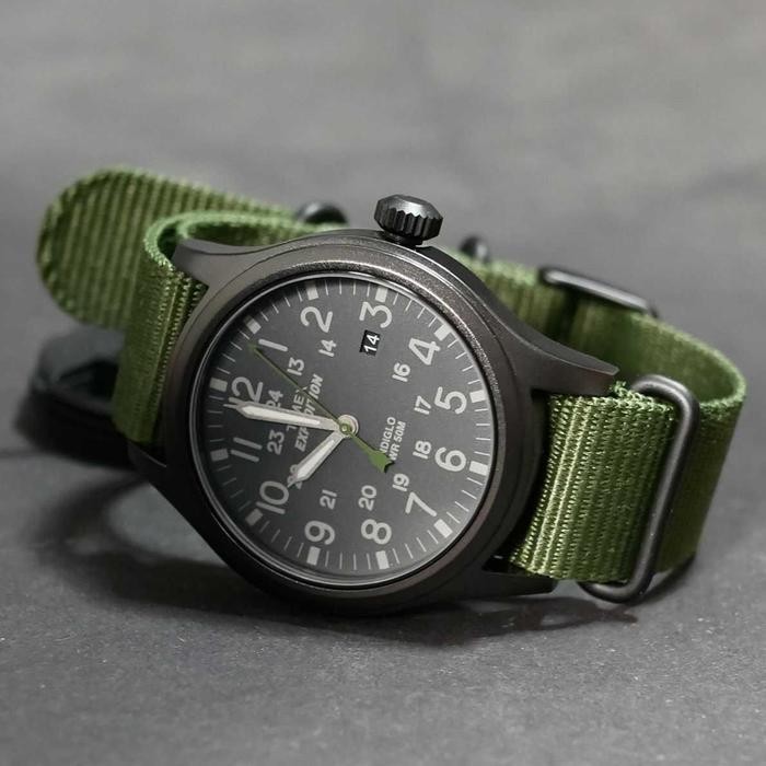Timex Tw4B04700 Expedition Scout Jam Tangan Pria Analog Kanvas Timex Prabowo