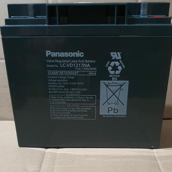 BATERAI aki KERING PANASONIC 12V 17Ah ORI TERMURAH BUAT UPS, ACCU