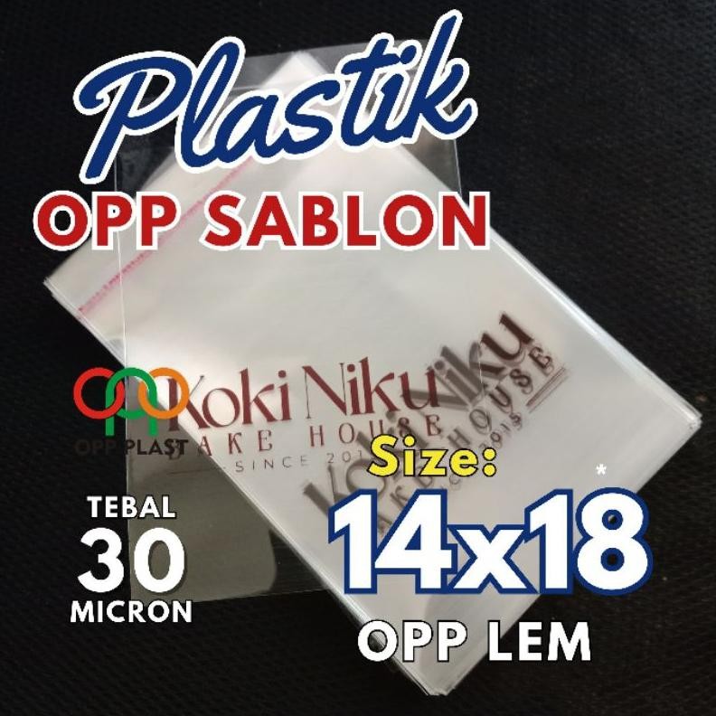 

Plastik OPP 14x18 Sablon | 1000 Pcs | Tebal 30 Micron Nugi