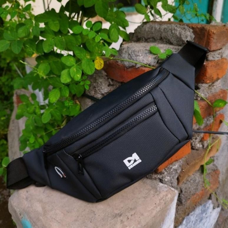 Terbaik Tas Selempang Pria Original DM Resleting Premium | Waistbag Pria Bahan Waterproof Resleting 