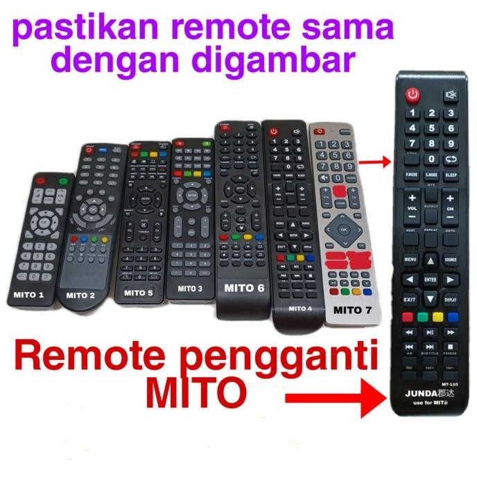 New - REMOTE MULTI UNIVERSAL LED SMART TV MITO JUNDA MT 110 ,,