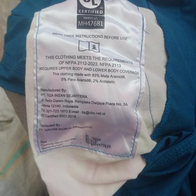 Coverall/werpak Pertamina Depender Ultra ts-pro