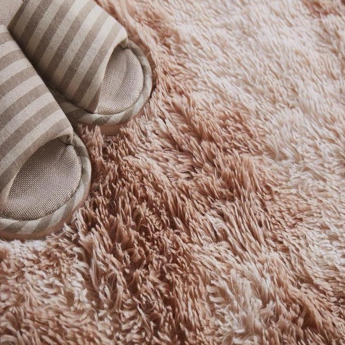 Karpet Bulu Jumbo Motif & Ombre Uk 200 x 200cm/Karpet Bulu Lantai