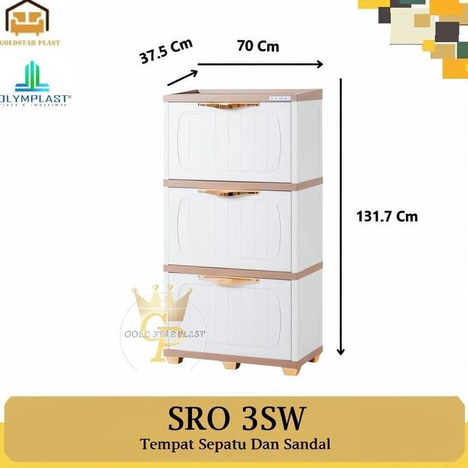 Lemari Sepatu / Rak Sepatu Plastik Olymplast SRO Series