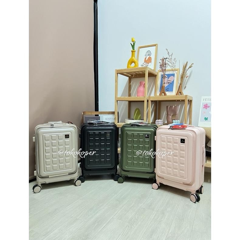 Terlaris Koper Polo Classic Front Load Bukaan Depan Cabin Size 20 Inch Apc 37-45 Koper Laptop Tsa Lo