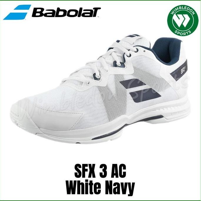 Sepatu Babolat Sfx 3 / Sepatu Tenis Babolat Sfx 3 White Navy