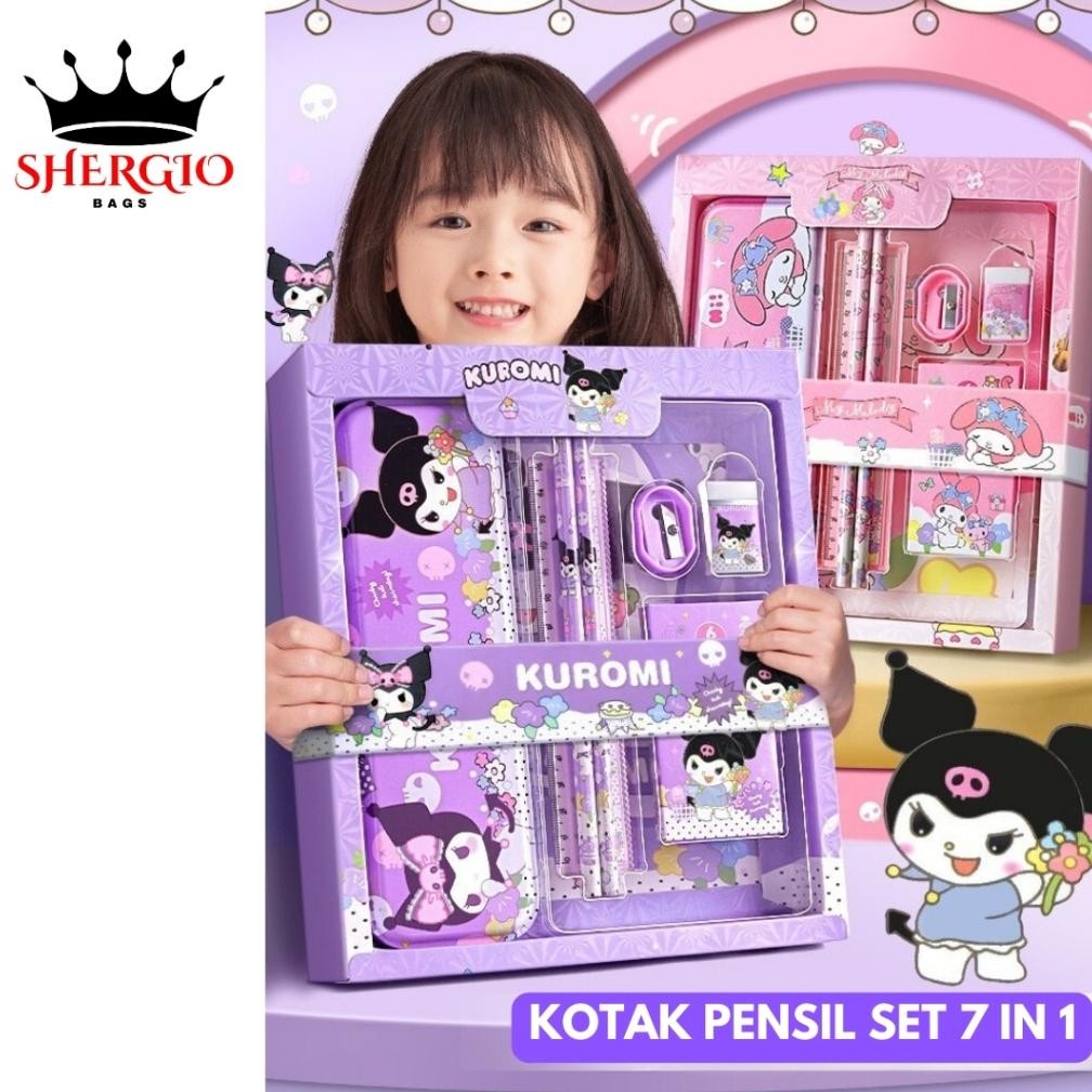 

Best! Student Set Alat Tulis Sekolah Karakter Kuromi Cinamonrol My Melody 7 In 1 gio 8015 !!