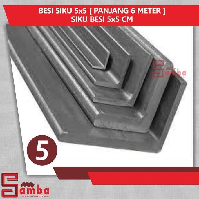 Besi siku 5x5 [ panjang 6 meter ] siku besi 5 x 5 cm