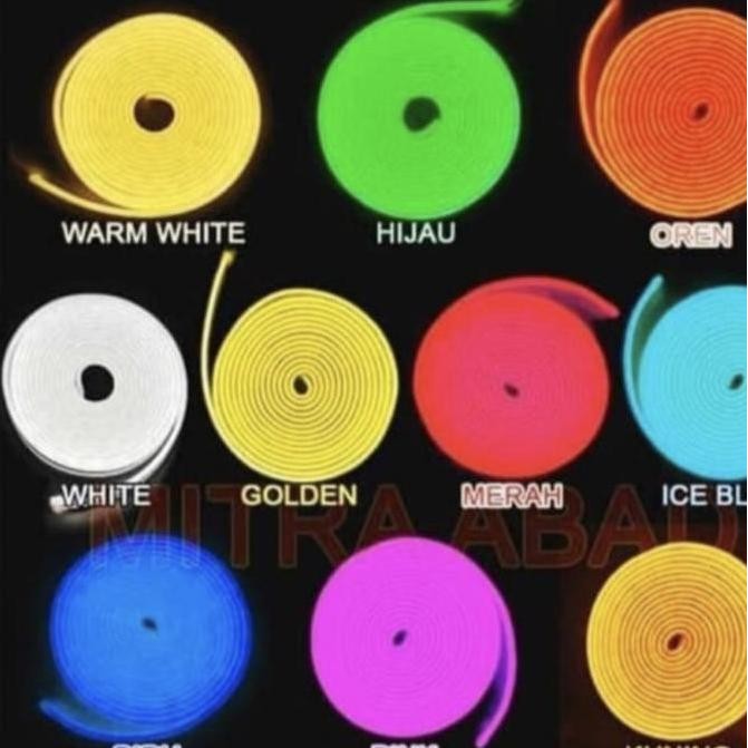 Lampu led neon flex led strip flexible dc12v waterproof 5m