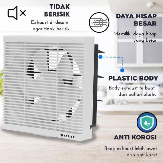 SEKAI Exhaust FAN 12" WEF-1290 Kipas Hexos Fan DINDING 12 Inch