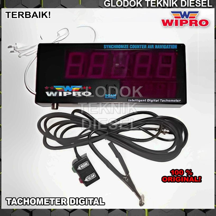 Wipro Tachometer Digital Alat ukur Putar Kecepatan Motor Mobil RPM ORIGINAL TERBAIK