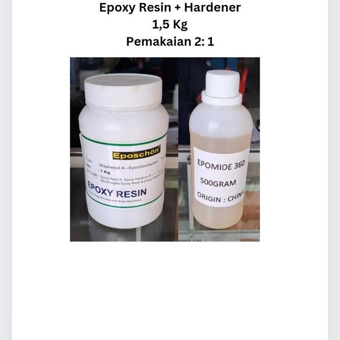 Epoxy Resin  Eposchon 1011 A + Hardener Epomide 360, ( 1 set = 1,5 Kg )