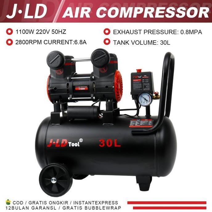 JLD Kompresor Angin Tanpa Oilless 1HP 30L
