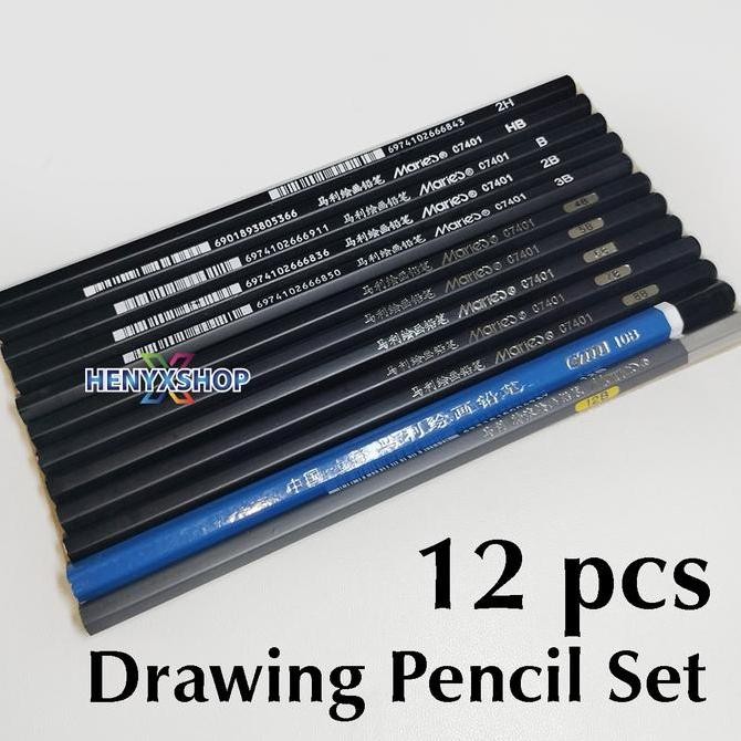 

Set Maries Drawing Pencil 12 pcs - Pensil Gambar Graphite untuk Sketsa, Ilustrasi. gambar