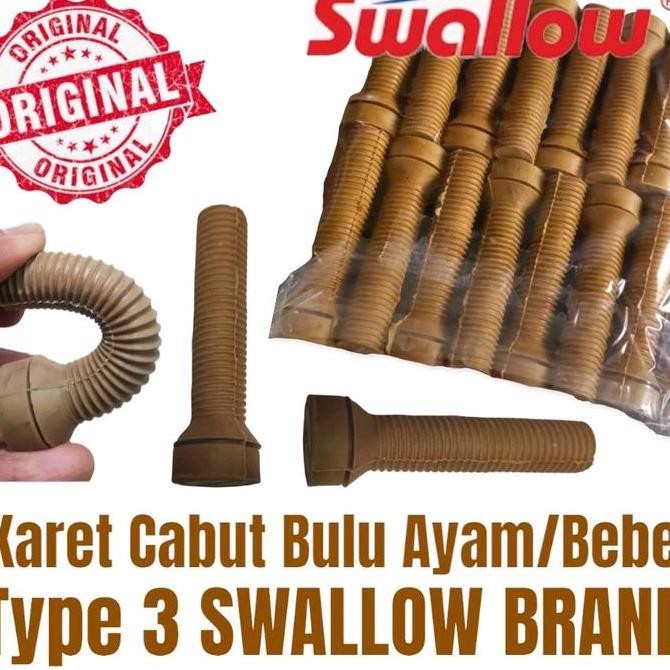 KARET PENCABUT BULU AYAM 50pcs SWALLOW ORIGINAL  / karet bubut ayam swallow / karet mesin cabut bulu