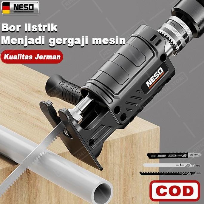 Adaptor bor mesin gergaji jigsaw adapter mesin gergaji tangan konektor converter gergaji gergaji por