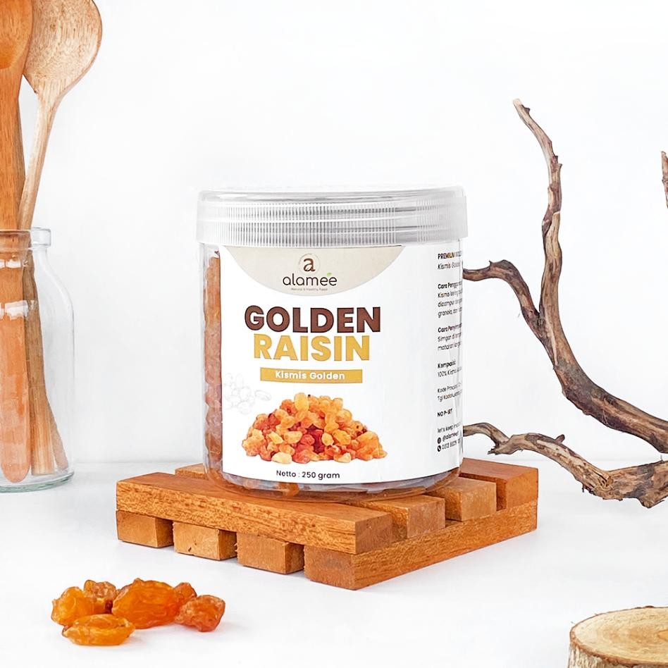 

Alamee Kismis Manis Golden Raisin Cemilan Buah Drief Fruit Kuning Emas 250Gr