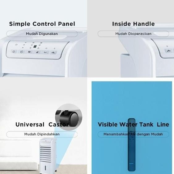 

Air Cooler Midea Ac 100-18b Penyejuk Ruangan Kapasitas 4,5 Liter 50w SDS\