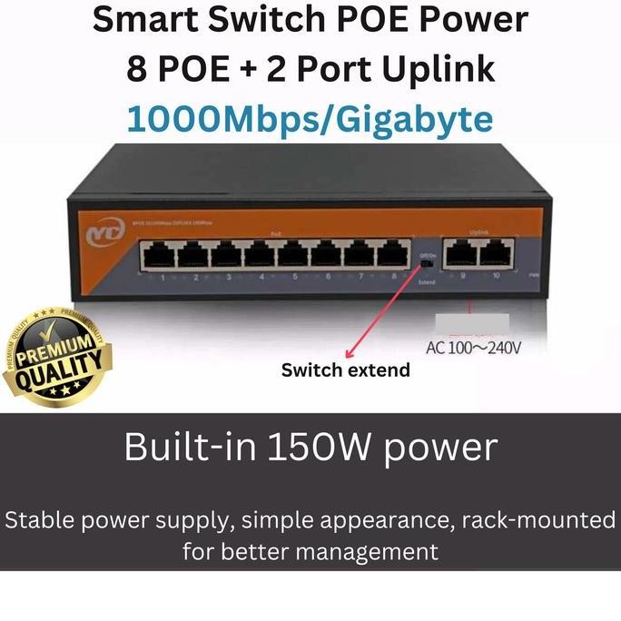 Stk Switch Poe 4Port / Switch Poe 8Port / Poe Switch 4+2Ports / Poe Switch 8+2Ports Uplink 1000Mbps 