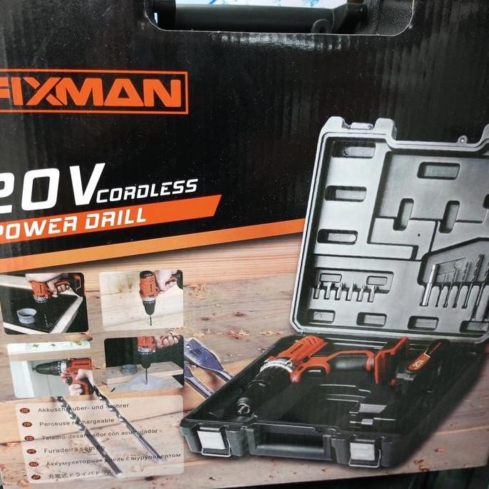 Bor Fixman R7002-2B Cordless power Drill 20V Set