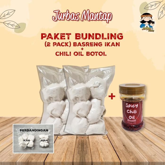 

New [2pack] basreng ikan + 1 chili oil botol juragan basreng Makanan Food Masakan