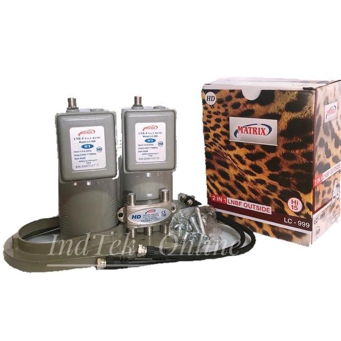 LNB MATRIX PARABOLA 2 IN 1 OUTSIDE C BAND UNTUK 1 RECEIVER ORIGINAL DAN TERPERCAYA