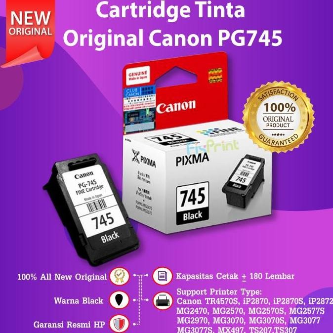 Cartridge Original PG745S 745s Printer Canon MG2570S TR4570S MG2570