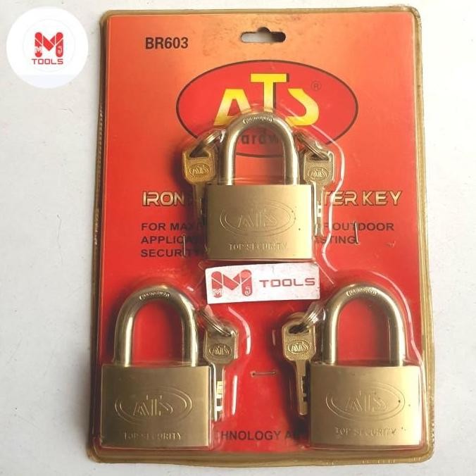 Terlaris Gembok Master Key Ats 60Mm 3 Pcs / Kunci Gembok Master Key 60 Mm 3 Gembok / Security Padloc
