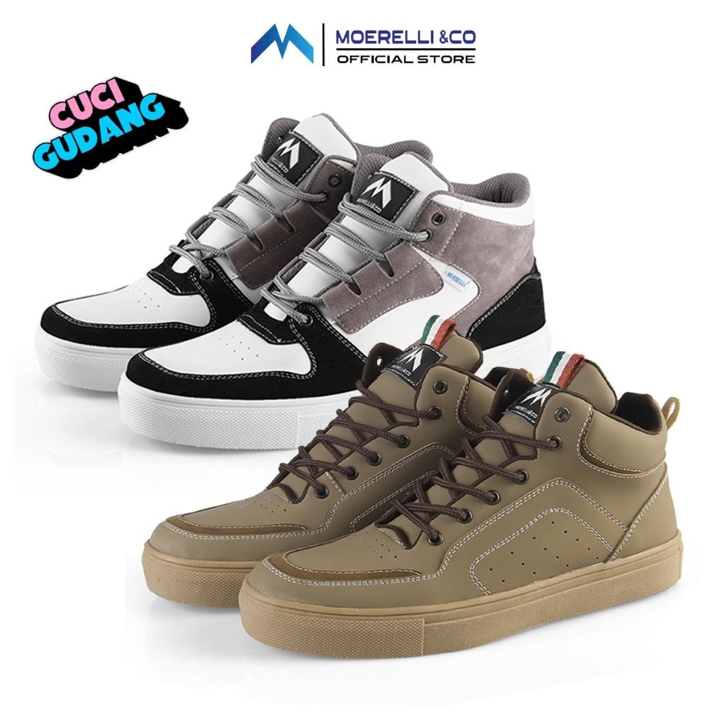 Bsis Moerelli &Co | Cuci Gudang Sepatu Sneakers Pria Hitam Putih Abu Sepatu Versi Jordan Boot Outdoo
