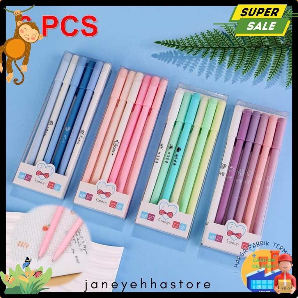 

Hpt 1 Set 6Pcs Pena Gel 0.5Mm Warna Pastel Pen Gel Aesthetic Pulpen Gel 6 In 1 Warna Gradasi Pena Gel Set Morandi Color Bolpoint Tinta Gel Cair 6 Pcs Journaling Pen Alat Tulis Kantor Sekolah Lucu Flash Sale! Diskon Hingga 70%