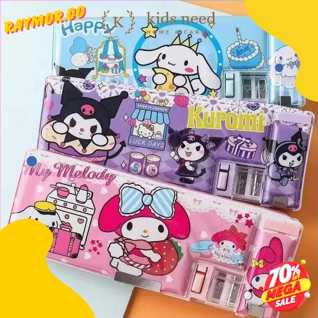 

Kotak Pensil 2 Sisi Magnet + Serutan / Tempat Pensil Panjang Karakter Lucu / Pencil Case Sanrio Melody Kuromi Terlaris! Produk Ini Banyak Dicari