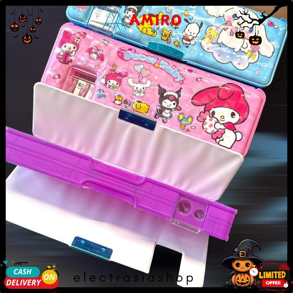 

Kotak Pensil Magnet Karakter 2 Sisi / Tempat Pensil Magnet Karakter Dengan Rautan Mini / Pensil Case Sanrio Kuromi Melody Terlengkap Dan Termurah