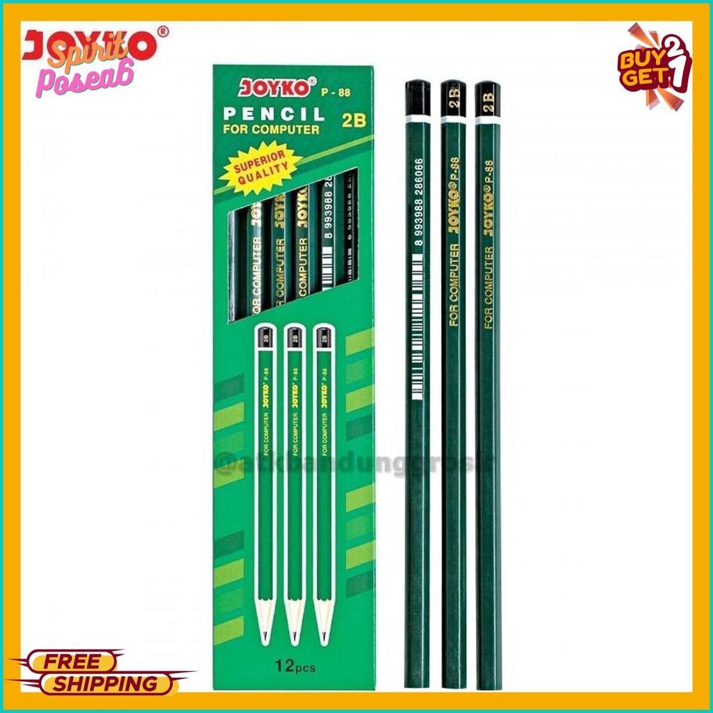 

Pensil Joyko P 88 2B Pensil Ujian Hexagonal - 1 Pack Diskon