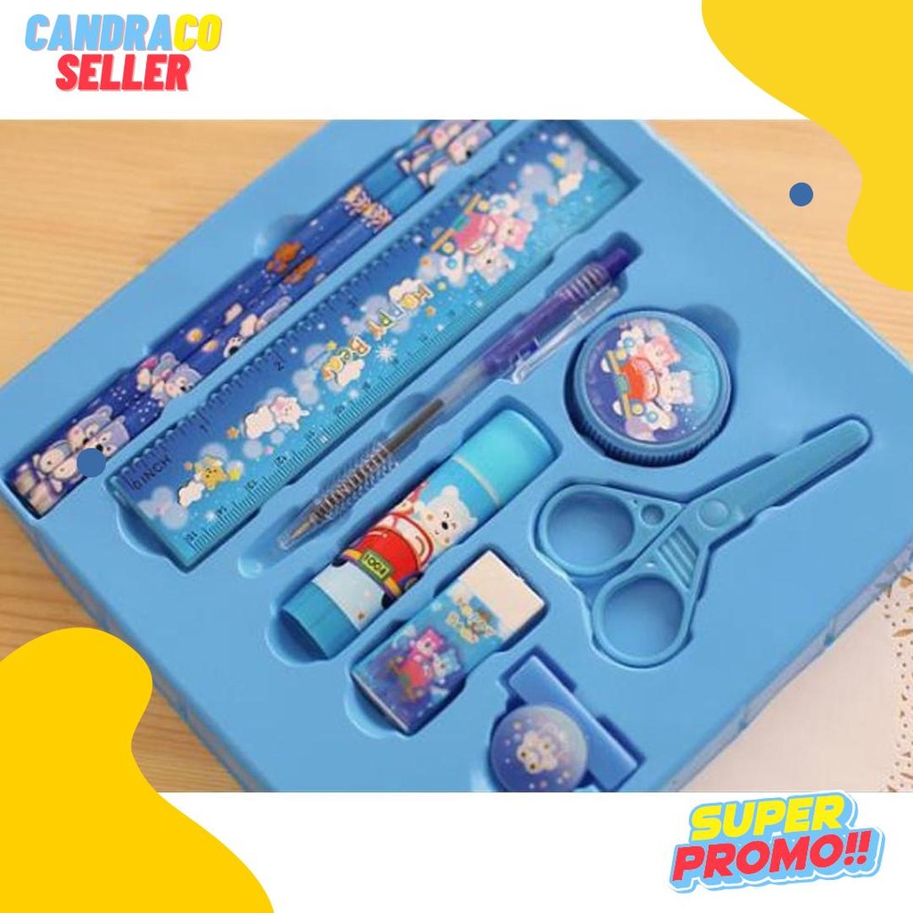 

2009 Pencil Set 9 In 1 Alat Tulis Sekolah Anak Lengkap Diskon