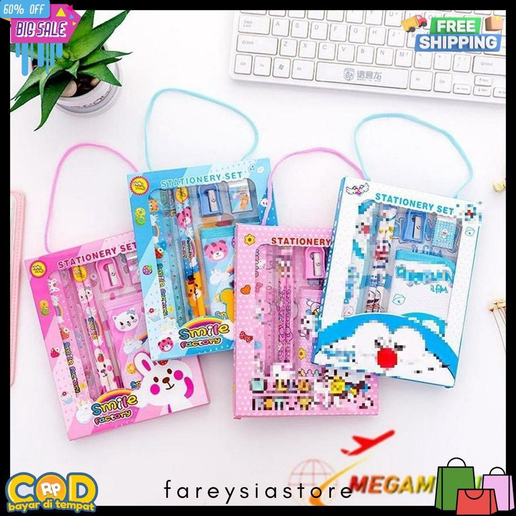 

Mm - Alat Tulis Set 6In1 Stationery Set Lucu Karakter Set Perlengkapan Alat Tulis Sekolah Anak-Anak Tk Murah Terlengkap Dan Termurah