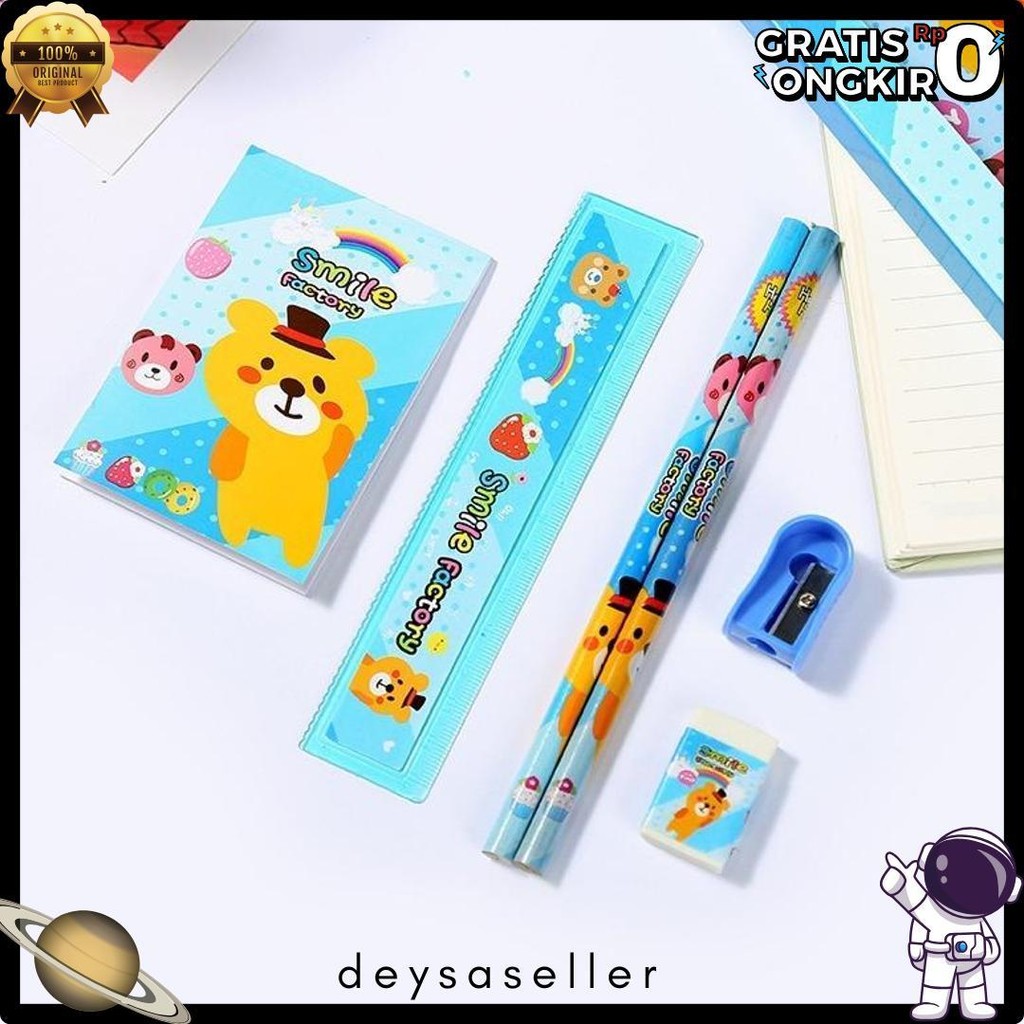 

Alat Tulis 6In1 + Notes Karakter Lucu / Paket Lengkap Kotak Box Pensil Penghapus Penggaris Rautan Buku Gambar Kartun Imut / Set Mini Stationery Character Isi 6 Pcs Atk Perlengkapan Anak Sekolah Hadiah Kado Ulang Tahun Souvenir Spiderman Mickey Mouse Mini