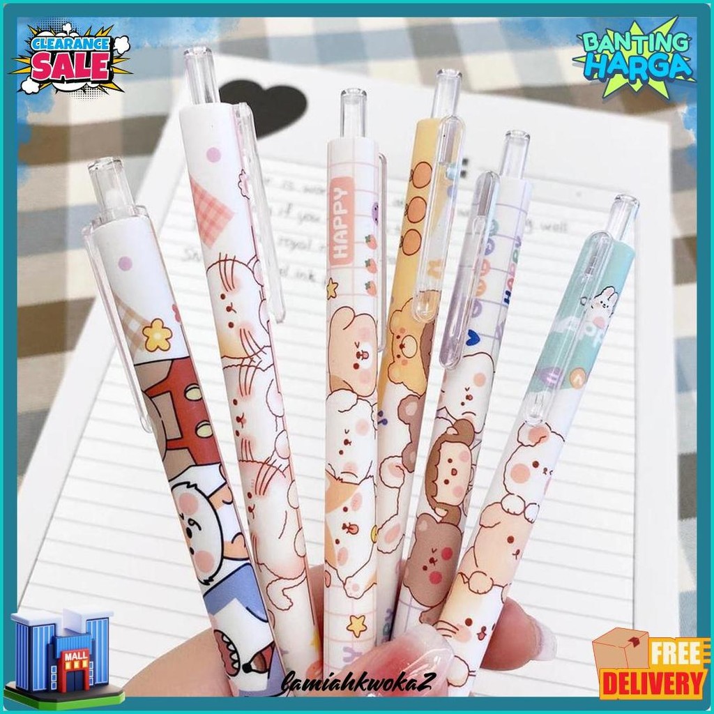 

Pulpen Gel 6Pcs Pulpen 1 Pack Aesthetic Pena Gel Pulpen Coquette Mekanik Lucu 0,5Mm Hitam Gel Pen Alat Tulis Bolpoin Bulpen Coquette Stationery Flash Sale! Diskon Hingga 70%