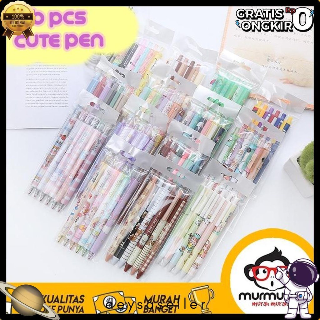 

Murmure.Id | 6Pcs Pulpen Gel Mekanik 0.5Mm / Ballpoint Mekanik Pulpen Set Isi 6 Pcs Diskon