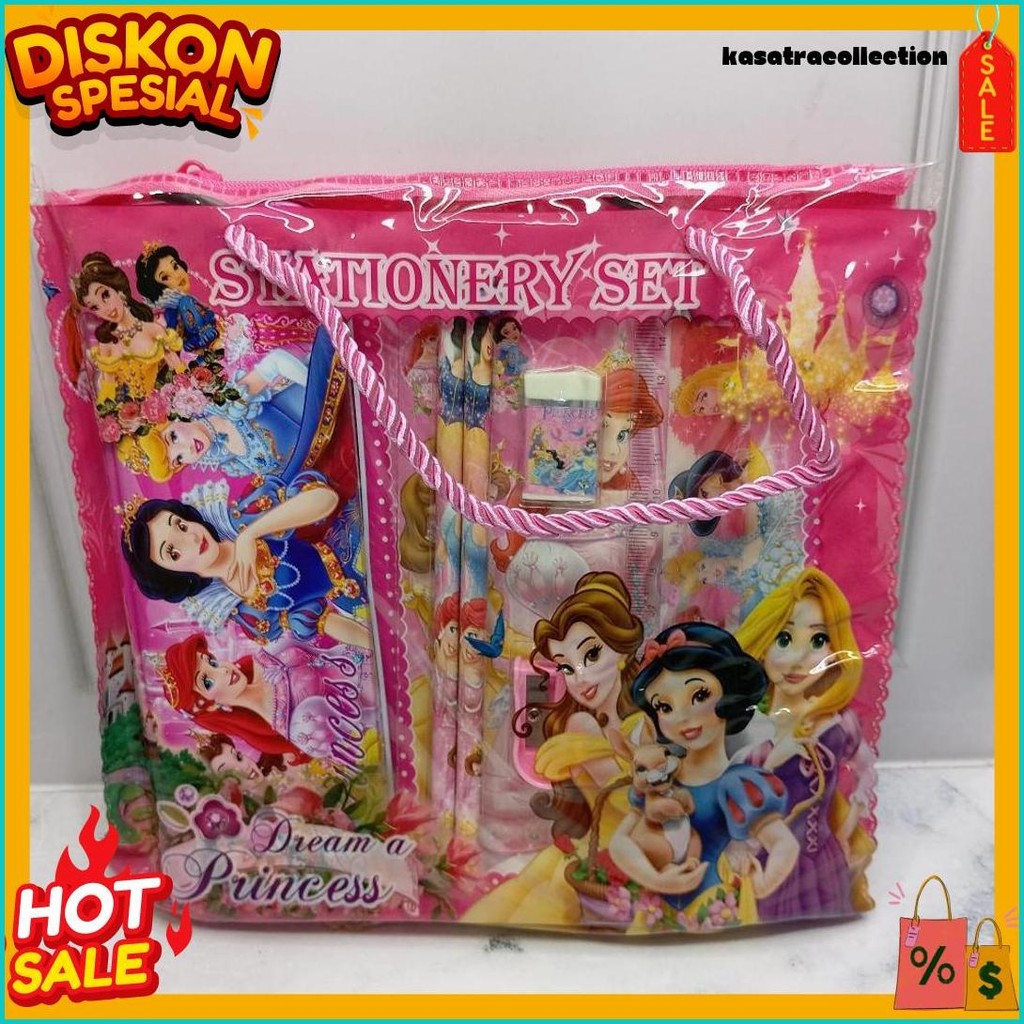 

[ Gs ] Stationery Set Alat Tulis Sekolah Anak / Paket Alat Tulis Lengkap Bentuk Tas Mini Karakter Diskon Setengah Harga