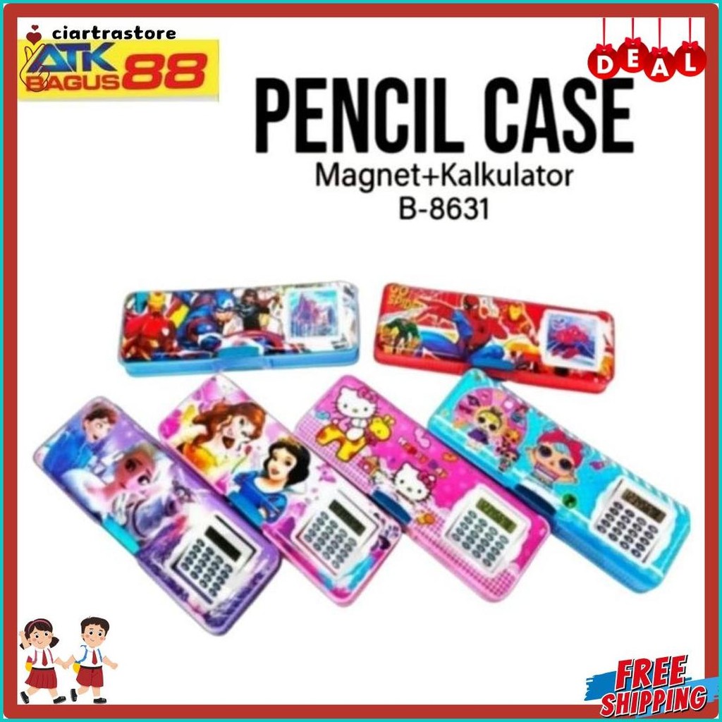 

Tempat Pensil Magnet Calculator/Tempat Pensil Anak Karakter/Tempat Pensil Magnet Diskon Setengah Harga