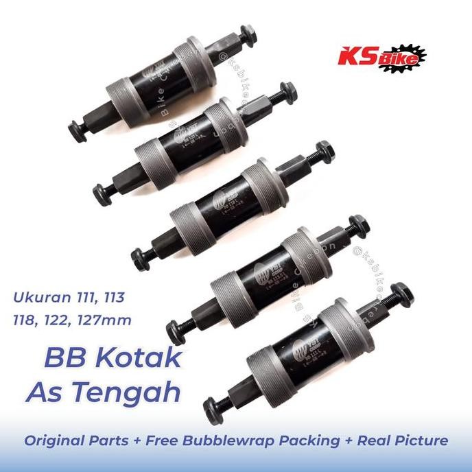ready BB Bearing Kotak Sepeda 110 113 118 122 127 Bottom Bracket As Tengah BB Axle Square Bearing MT