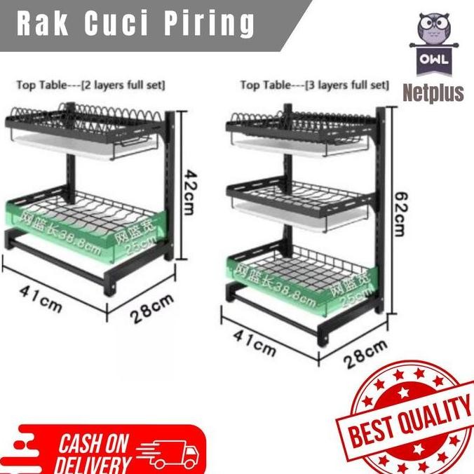 Premium RAK CUCI PIRING RAK PENGERING PIRING RAK PIRING STAINLESS STEEL
