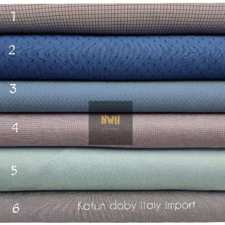 DF323>> KATUN DOBY ITALY PREMIUM IMPORT BAHAN KEMEJA/KOKO